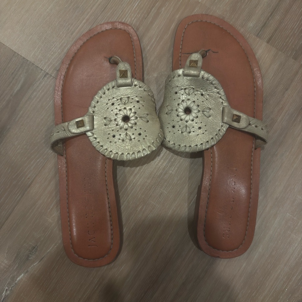 Jack Rogers Metallic Gold Sandals